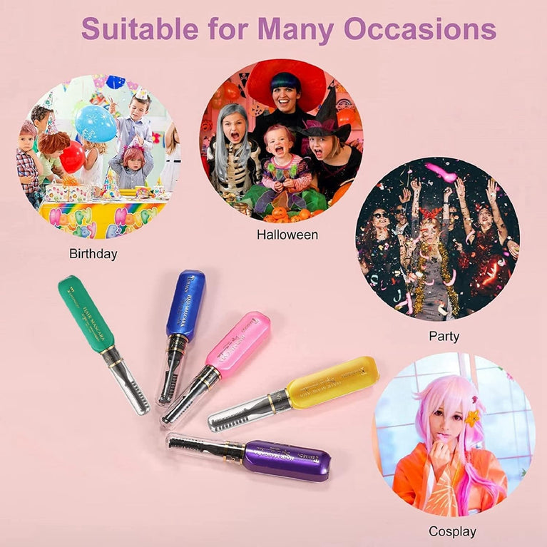 5PCS Coloured Hair Spray Wash Out Kids,Pink Hair Dye,Blue Hair Spray Colour For Kids,Pink Hair Spray Wash Out,Hair Mascara, Kids Hair Dye Pray,Colour Hair Sprays Kids Wash Out,Wash In Hair Colour