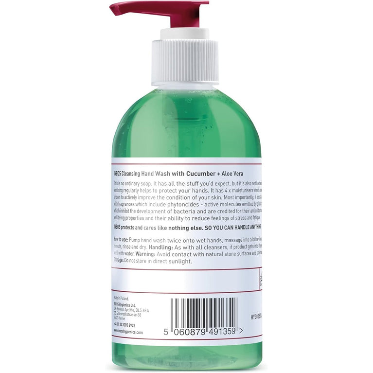 Moisturising Cucumber & Aloe Vera Hand Soap - Pack of 6 x 250ml Bottles