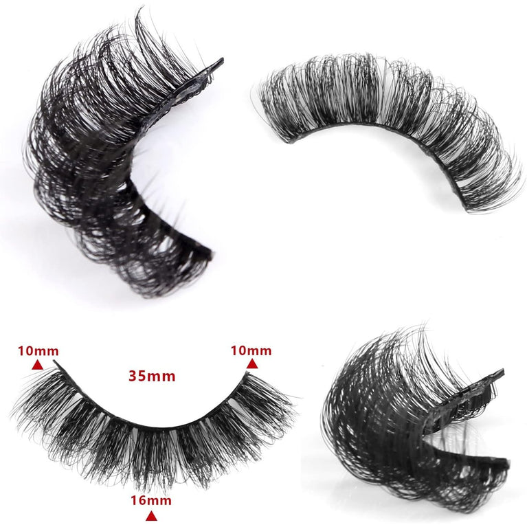 Leipple 8D Mink Effect False Eyelashes - 8 Pairs Reusable, Waterproof and Natural Looking Faux Eyelashes - Perfect for Everyday and Special Occasions (QZ-04)
