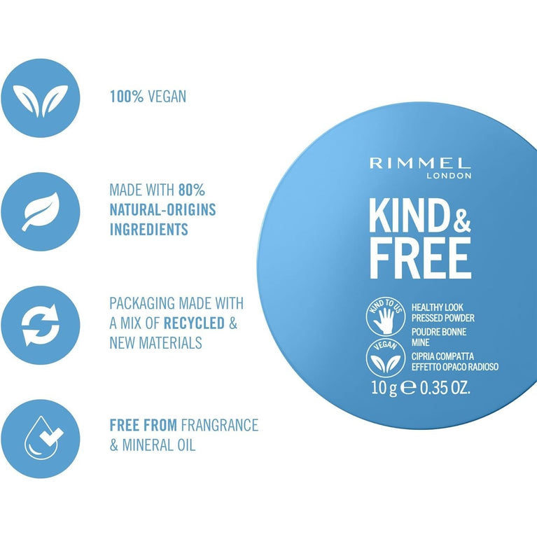 Rimmel's Vegan and Cruelty-Free Natural Glow Pressed Powder in Light 020