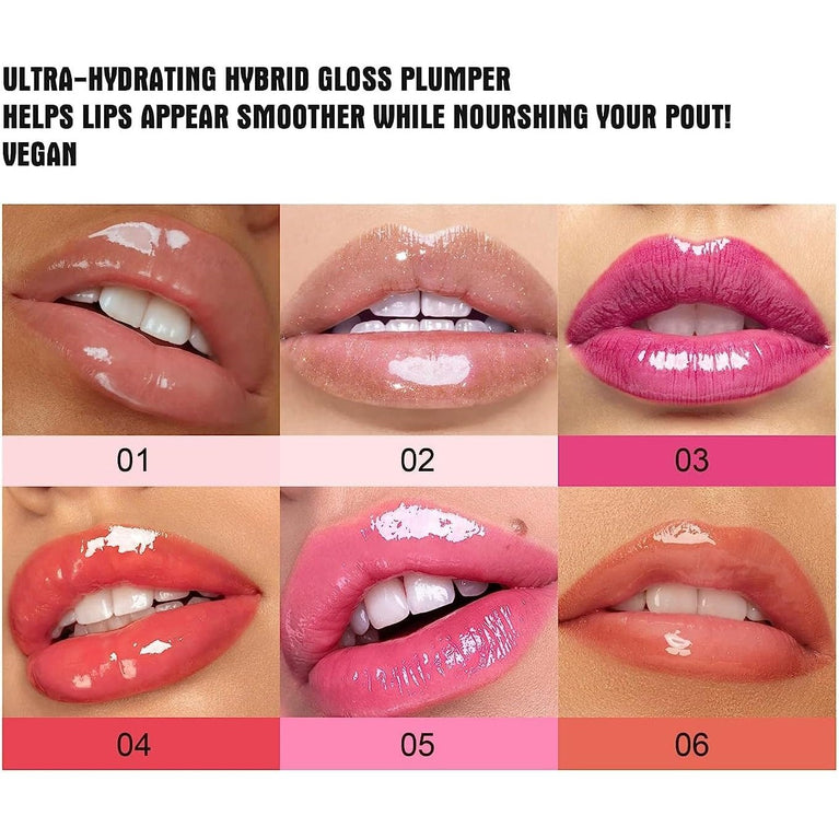 Chili Infused Lip Volumizer Gloss - Hydrating Tinted Lip Balm & Liquid Lipstick, Instant Lip Plumper with Day & Night Moisturizing Repair (Shade 02#)