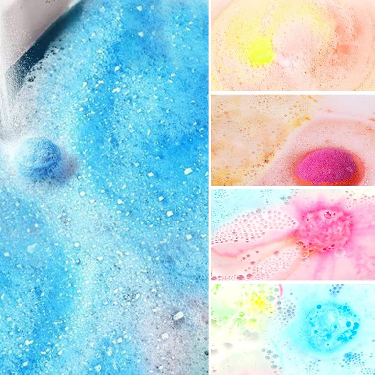 Luxurious Essential Oil Bath Bombs Gift Set - Pack of 12