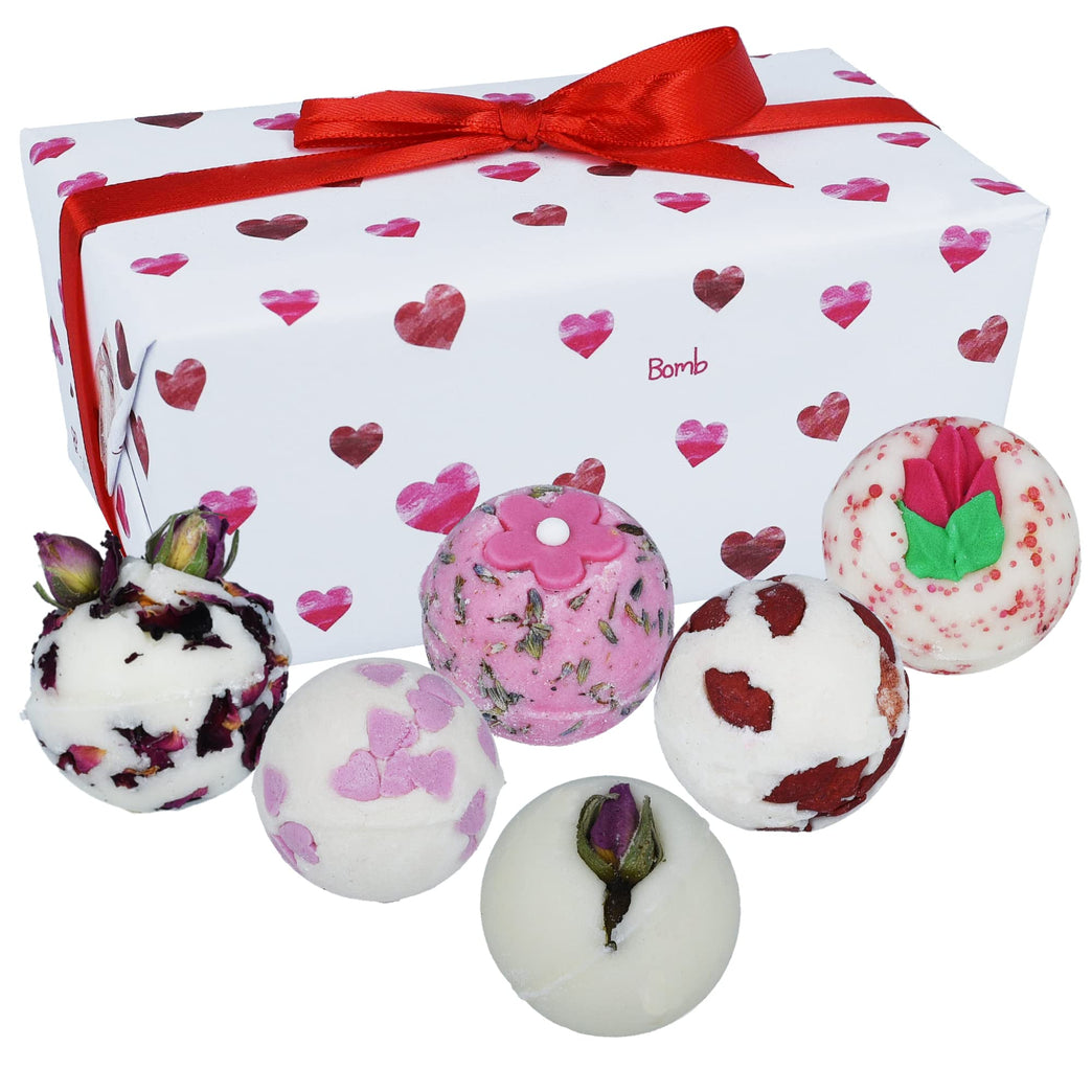 Little Box of Love Ballotin Bath Melt Wrapped Gift Pack, 6 x 30g