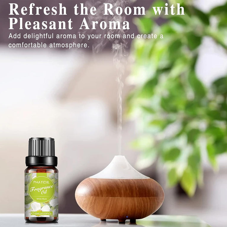 PHATOIL 10-Piece Fragrance Oils Set for Aromatherapy and Crafting