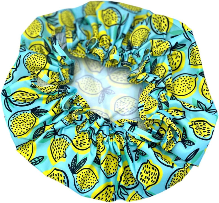 SMUG Waterproof Shower Cap with Elastic Lining and Four Prints Available