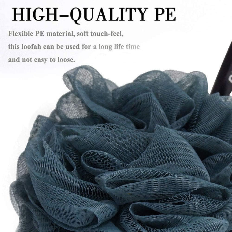 Luxurious 2 Pack Shower Sponge for Gentle Exfoliation and Rich Lather