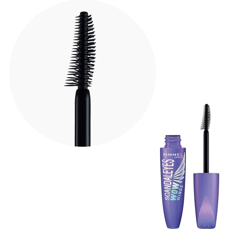 Rimmel Scandaleyes Extreme Volumising and Winged Mascara, Long-Lasting, Smudge-Proof, 12 ml, Black
