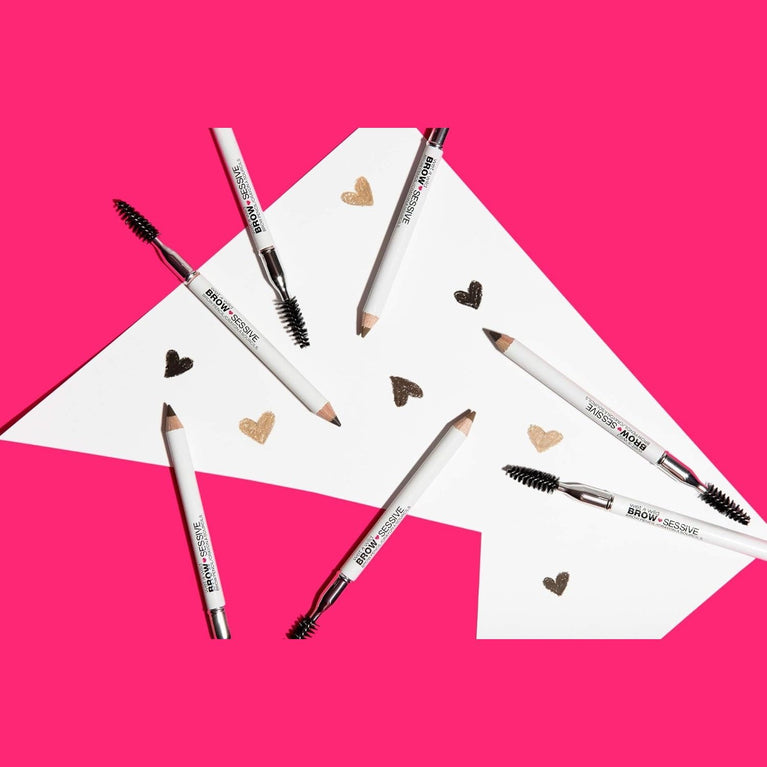 Wet 'n' Wild Brow-Sessive Medium Brown Eyebrow Pencil, Dual-Functional with Spoolie Brush, for Natural, Buildable Eyebrow Definition