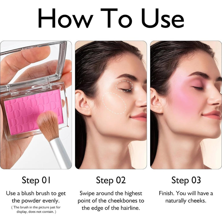 KYDA Matte Finish Radiant Glow Ultra Fine Compact Blush – Pink