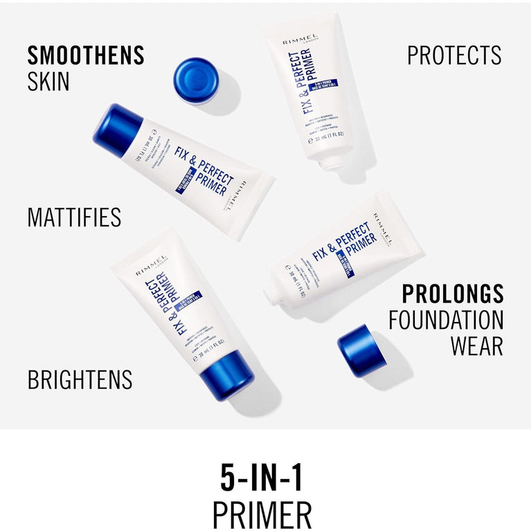 Rimmel 30ml Fix & Perfect Primer - Ultimate Solution for Flawless Makeup Base