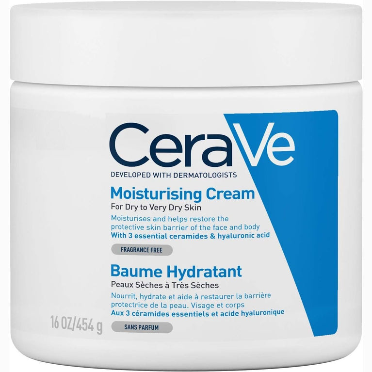 CeraVe Hydrating Cream for Dry to Very Dry Skin 454g with Hyaluronic Acid & 3 Essential Ceramides