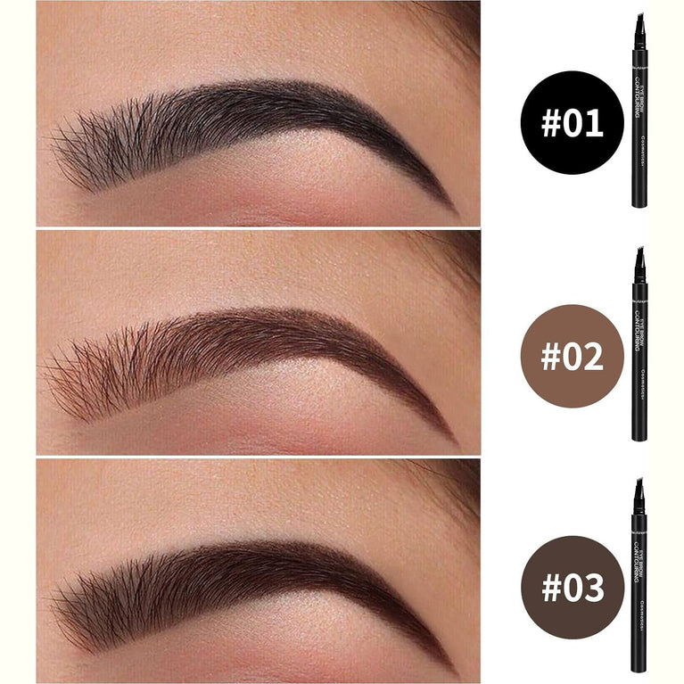 Boobeen Precision Eyebrow Pen with Waterproof Liquid Brow Pencil for Natural and Defined Eyebrow Makeup