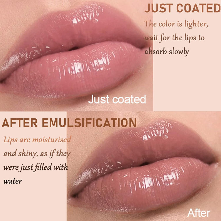 Ultimate Lip Enhancer: Long-Lasting, Waterproof Lipstick with Lip Plumper Gloss, Liquid Blush Lip Tint and Makeup - Oat-Semi-Sheer