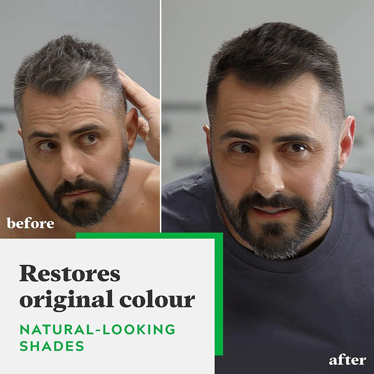 Natural-Looking Dark Brown Black Hair Dye for Men - H45
