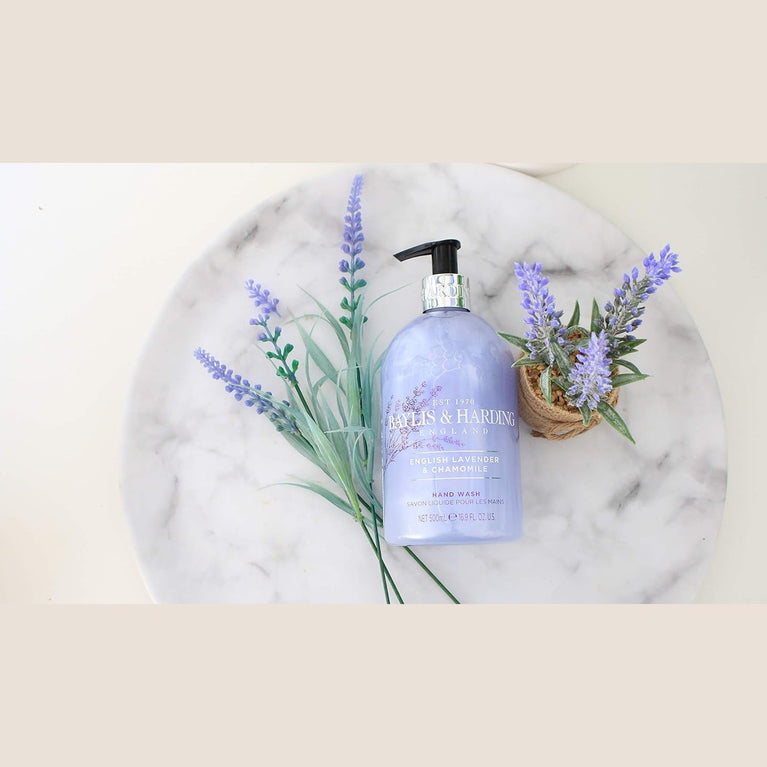 Baylis & Harding English Lavender and Chamomile Hand Wash, 500 ml (Pack of 3) - Vegan Friendly