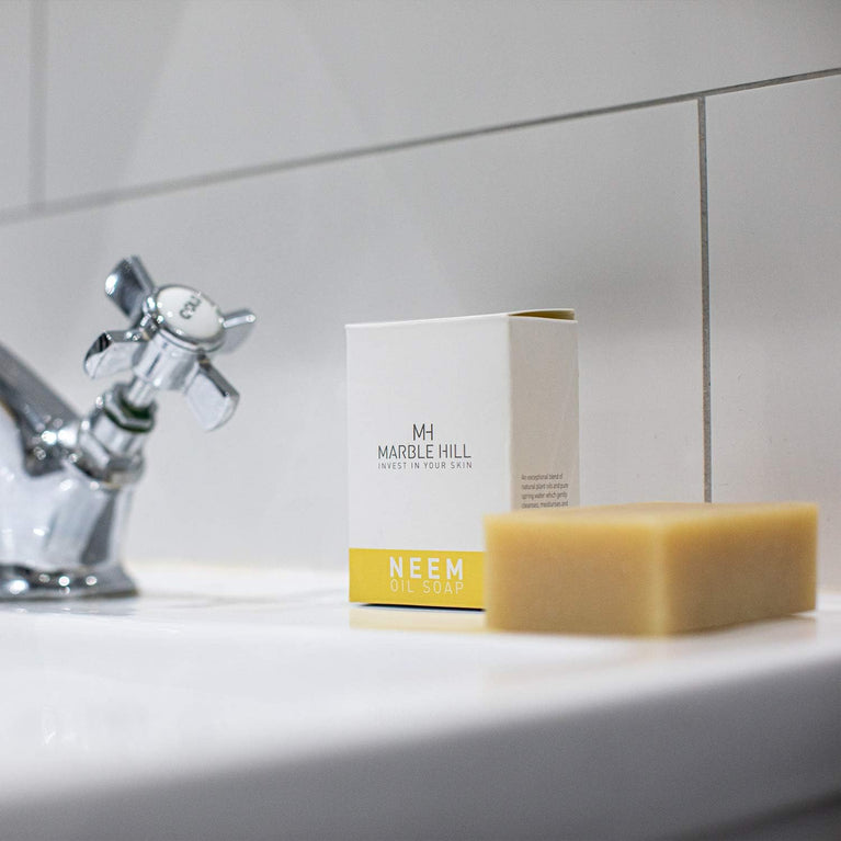 Luxurious Marble Hill Neem Oil Soap Bar for Dry, Sensitive, and Eczema-Prone Skin