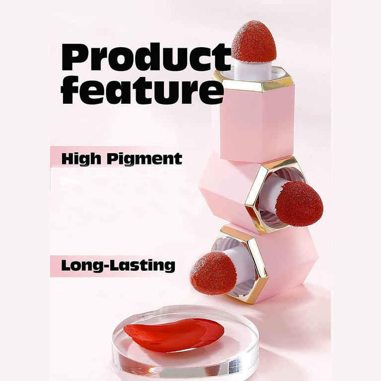 Sponge Brush Applicator Cream Blush - Long-Lasting, Waterproof, and Blendable for a Natural Matte Finish