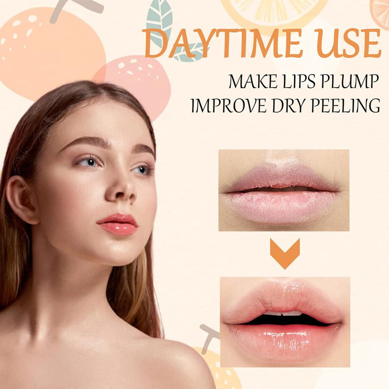 Fruity Flavor Lip Plumper Gloss Set, Transparent Moisturizing Lip Oils for Chapped Lips - 6 Pack