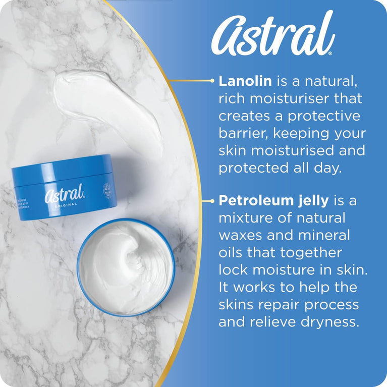 ASTRAl Face & Body Intensive Moisturiser Cream with Glycerin and Petrolatum, 500ml