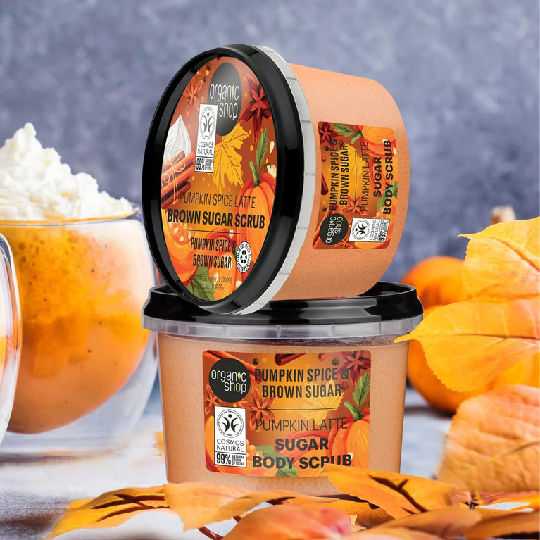 Organic Shop Pumpkin Spice Latte Body Scrub with Brown Sugar - 250ml