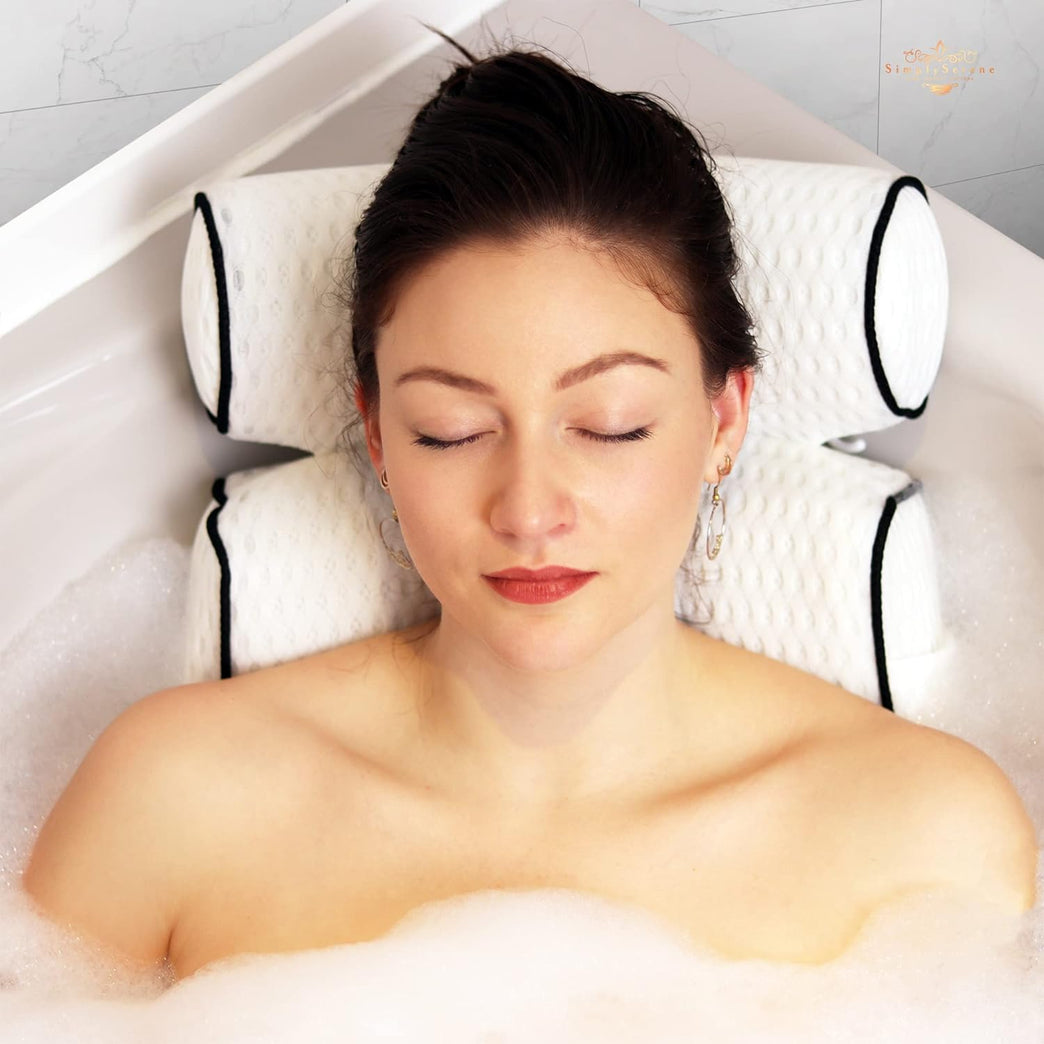 Spa-Quality Luxury Bath Tub Pillow for Head & Neck - Ultimate Relaxation Accessory & Gift
