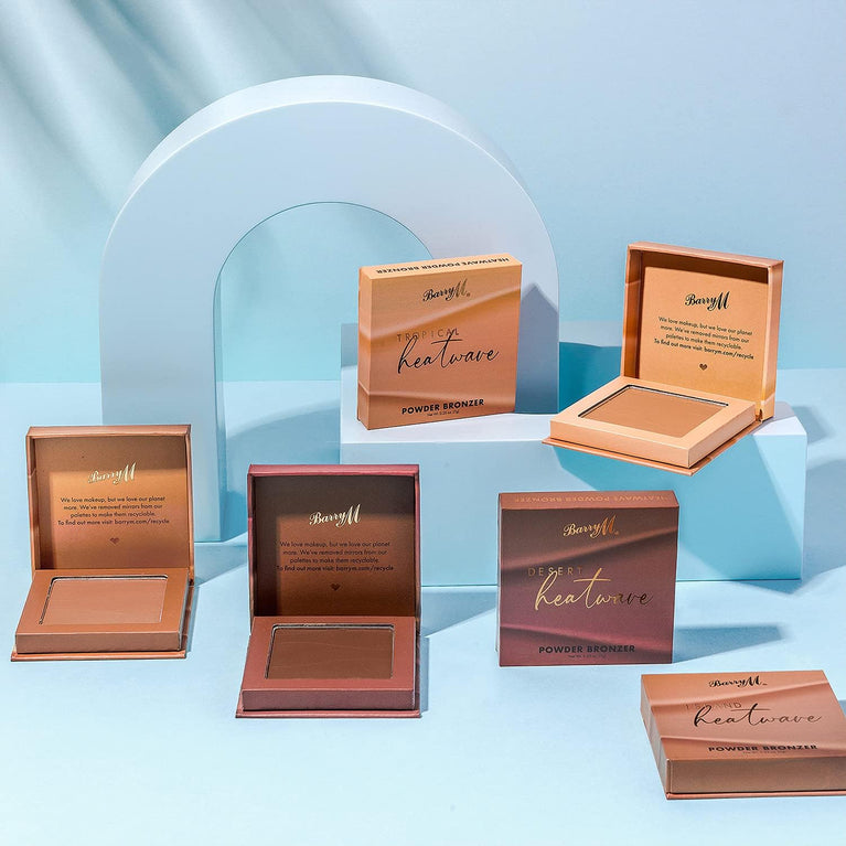 Shea Butter Infused Barry M Cosmetics Heatwave Bronzer in Island Medium Shade for Natural Sun-Kissed Glow