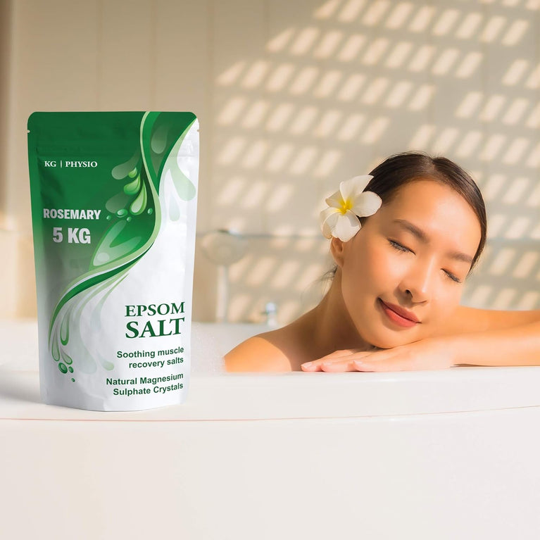 Rosemary Epsom Salt - 5kg Resealable Pouch - Bath Salts for Muscle Recovery and Relaxation