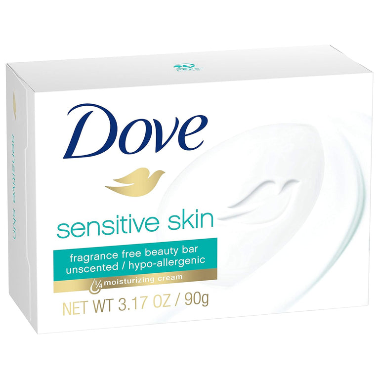 Dove Sensitive Skin Bar Soap 3.15 oz (Pack of 8)