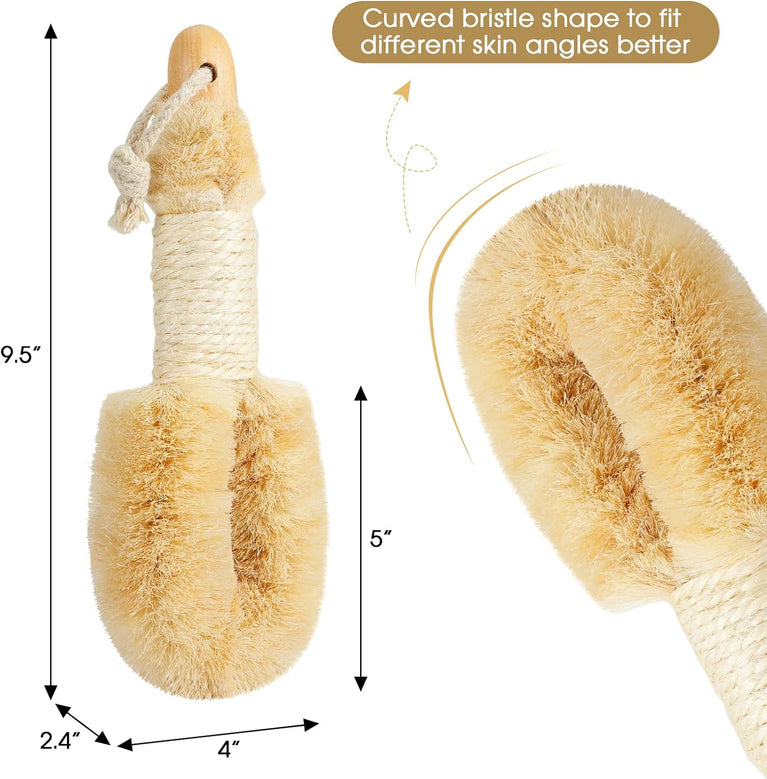 Wokelai Sisal Dry Body Brush for Exfoliating and Blood Circulation