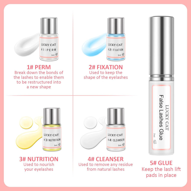 Professional Eyelash Perming Kit: Lash Lift and Curl for Salon and Home Use with Updated Glue Version, Suitable for Special Occasions and Everyday Beauty Enhancement