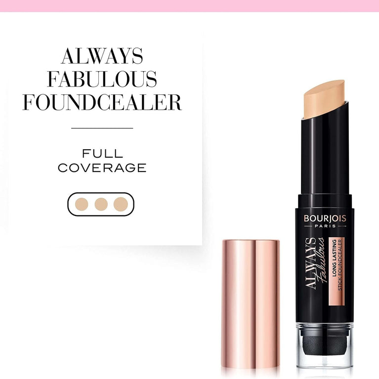 Bourjois 24-Hour Foundation and Concealer Stick with Blender in 200 Rose Vanilla - Your All-in-One Makeup Solution