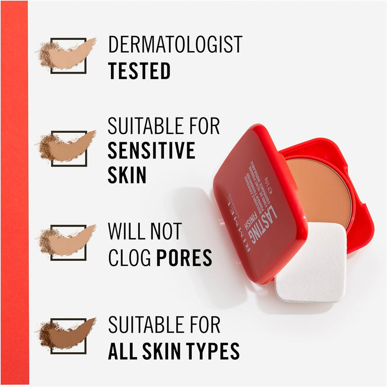 Rimmel London 001 Fair Porcelain Lightweight Compact Foundation with Long-lasting Coverage, 7g