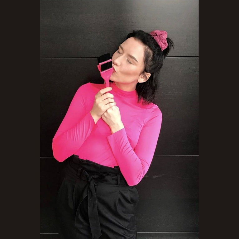 Framar Classic Hair Dye Brush – Pink Hair Colouring Tool with AccuSoft Bristles