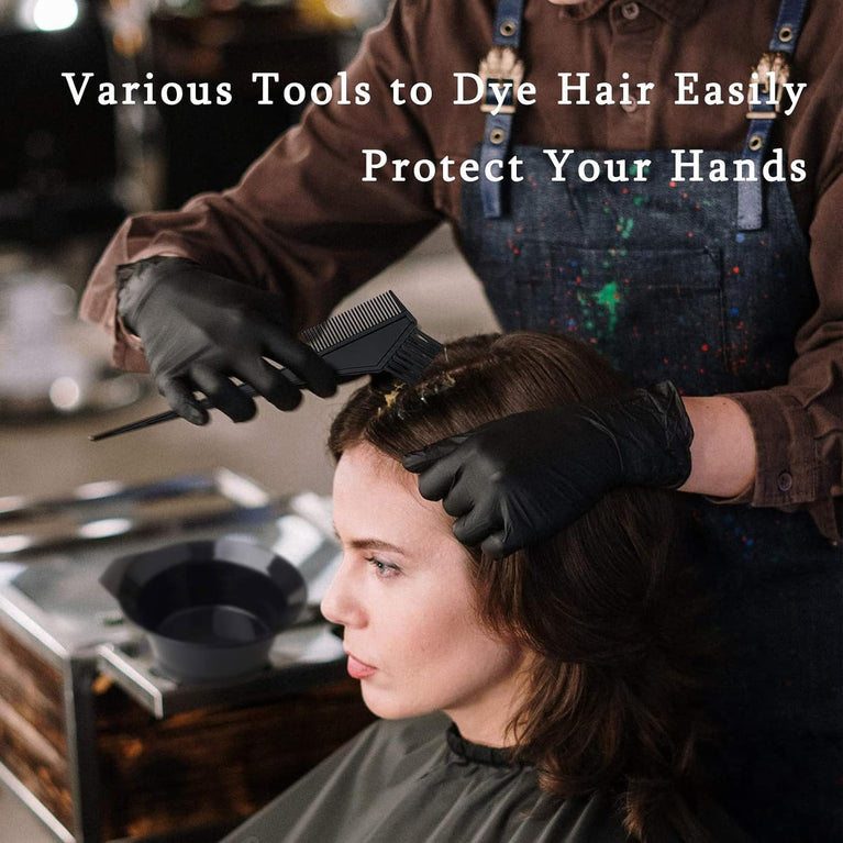 NEPAK Hair Coloring Kit with 24 Pcs, Tinting Bowl, Dye Brush, Ear Cover, and Gloves for Hair Coloring Applicator
