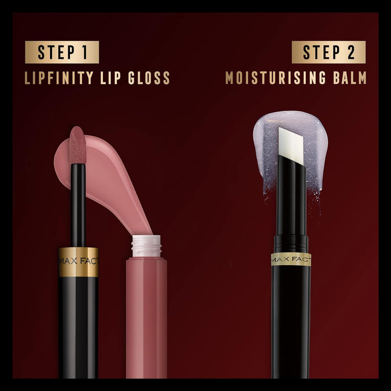 Max Factor Lipfinity Two-Step Lipstick - 4.2g, 016 Glowing Pink for Glamorous Long-Lasting Finish