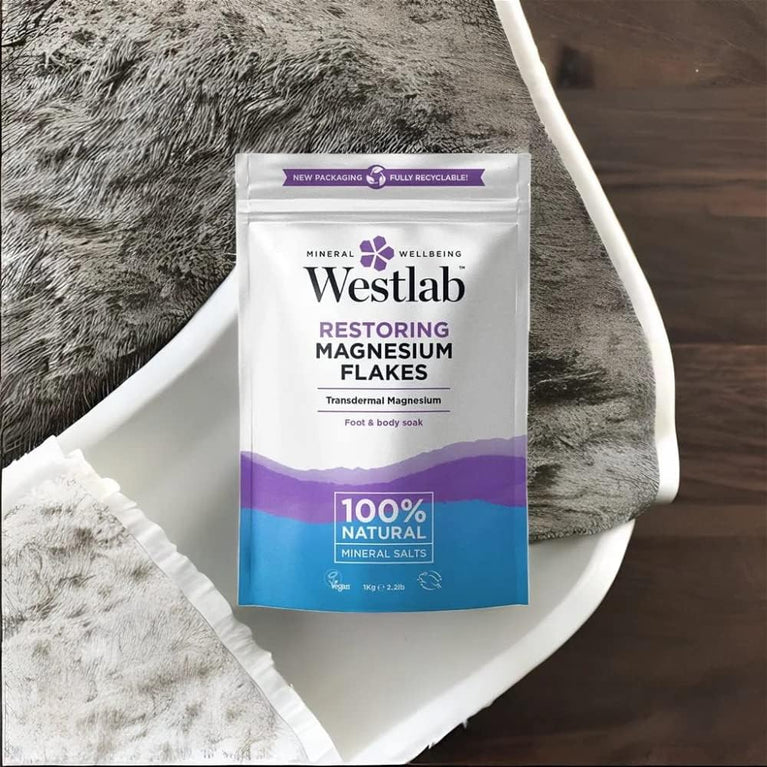 Restorative Magnesium Bath Flakes with 100% Natural Mineral Salts - 1kg
