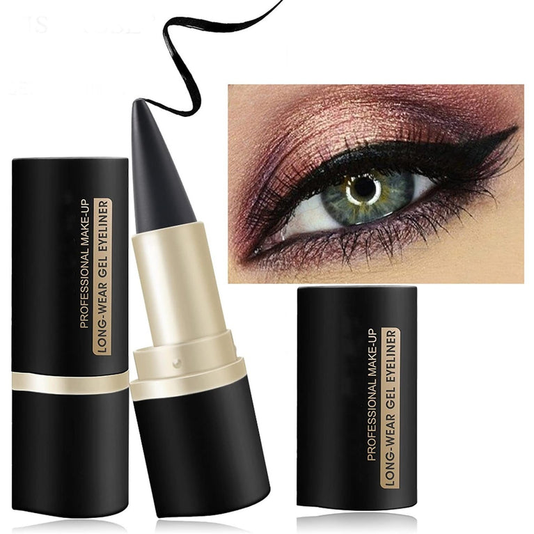 24-Hour Waterproof and Smudge-Proof Black Eyeliner Pencil with Matte Finish for Eye Makeup and Body Art (04#Black)