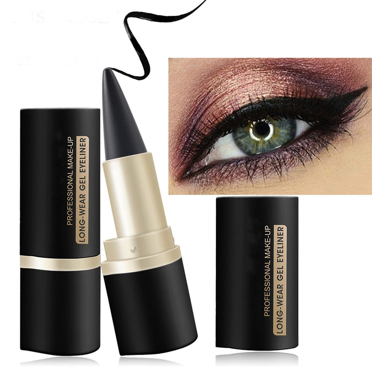 24-Hour Waterproof and Smudge-Proof Black Eyeliner Pencil with Matte Finish for Eye Makeup and Body Art (04#Black)