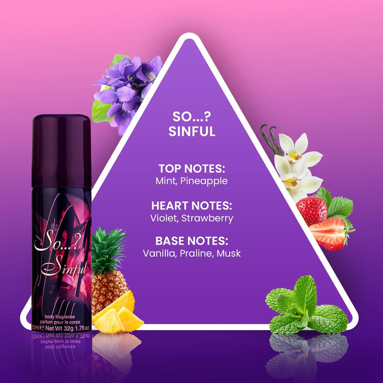 So…? Iconic Women's Mini Galore Body Mist Body Spray Fragrance Gift Set 4 x 50ml