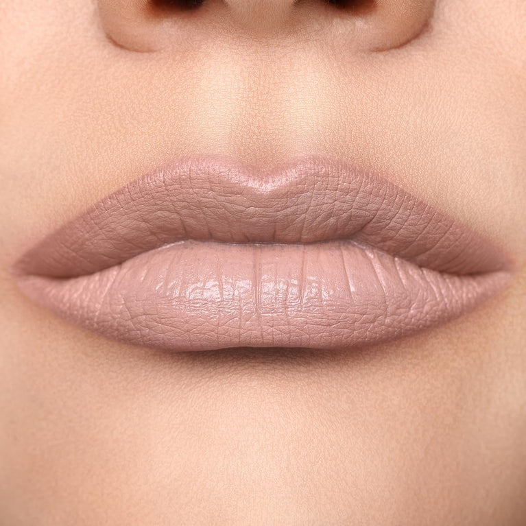 Oulac High Coverage Crème Lipstick - Hydrating Shea Butter Infused, Satin Finish, Vegan and Gluten-Free, Nude Lip Colour SG01 Bare for Women