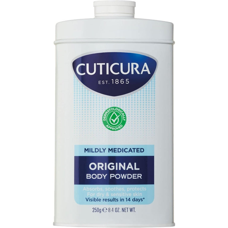 Soothing Cuticura Medicated Talcum Powder for Dry and Irritated Skin
