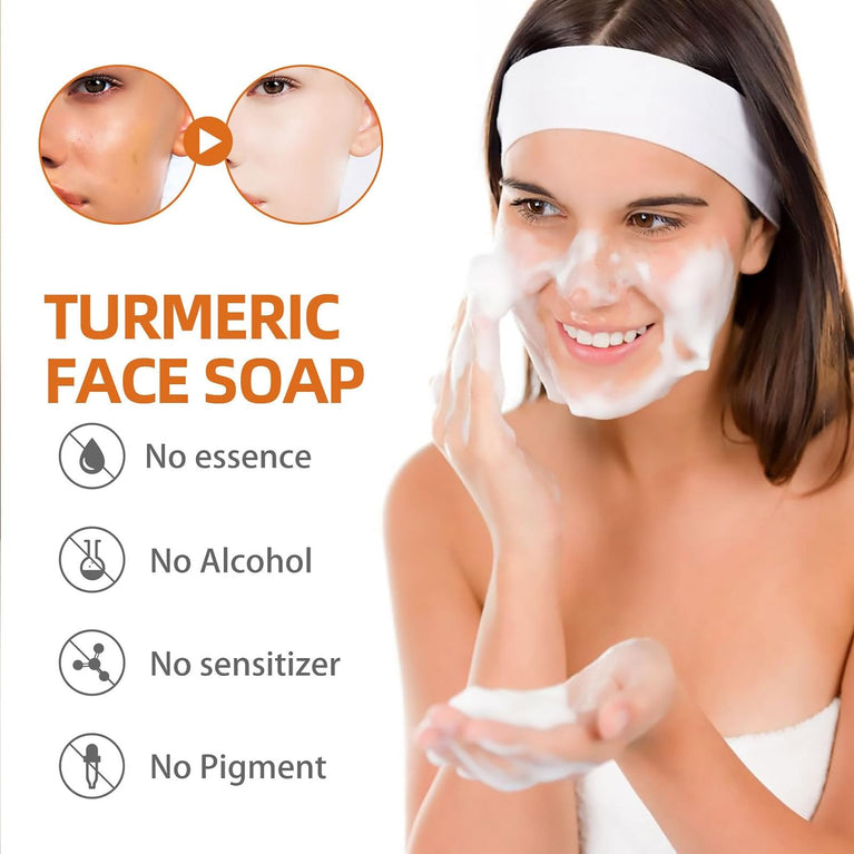 Revitalizing Turmeric Handmade Soap for Skin Brightening and Moisturizing (1 Piece)