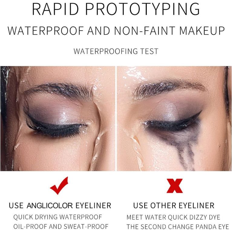 Anglicolor Rainbow Matte Eyeliner Set, 12 Vibrant Colors, Waterproof, Smudge-Proof, Long Lasting, Intensely Pigmented Eyeliner Pens for Special Occasions and Daily Wear