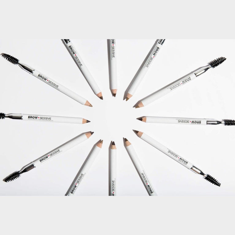 Wet 'n' Wild Brow-Sessive Medium Brown Eyebrow Pencil, Dual-Functional with Spoolie Brush, for Natural, Buildable Eyebrow Definition