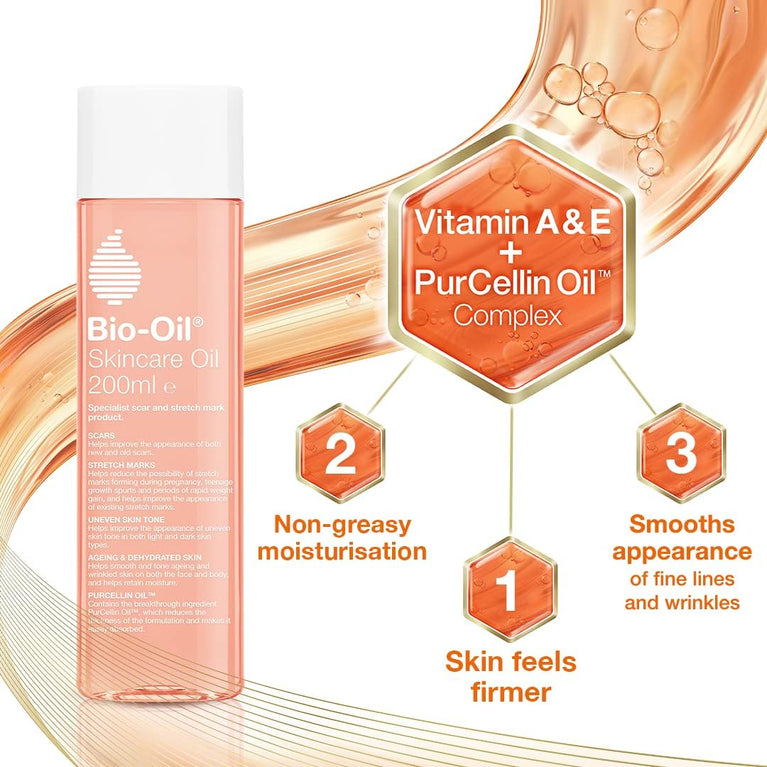 Bio-Oil Skincare Oil - Enhance Skin Texture and Elasticity - 1 x 200 ml