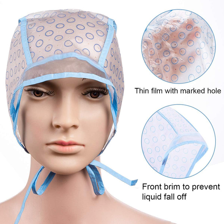 Hair Dyeing and Highlighting Kit with Cap, Hooks, and Brush for Home and Salon Use
