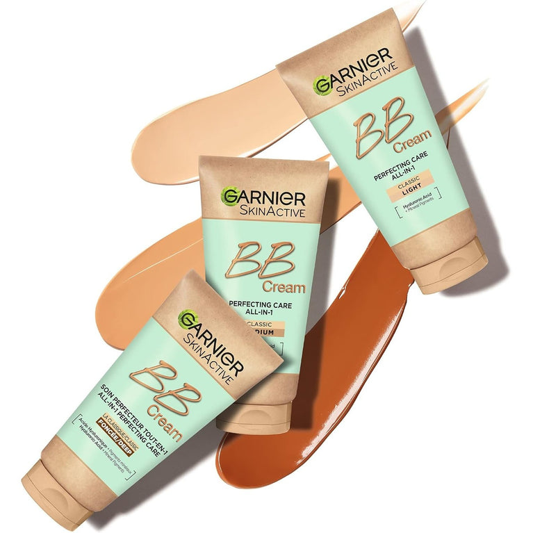 Garnier SkinActive All-In-One Medium Tinted Anti-Aging BB Cream with SPF25, Hyaluronic Acid and Mineral Pigments for Softened Lines and Firm Skin, 50 ml (Single Pack)