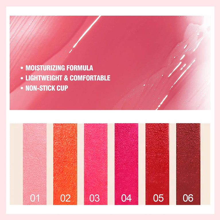2-in-1 Hydrating Lip & Cheek Tint Stain - Waterproof, Long Lasting, Highly Pigmented and Quick Drying - Non-Sticky Lip Stain with Smooth Application