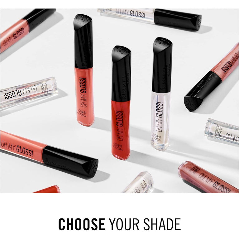 Rimmel London Argan Oil Enriched Lip Gloss, Long-Lasting Crystal Clear, 6.5 ml