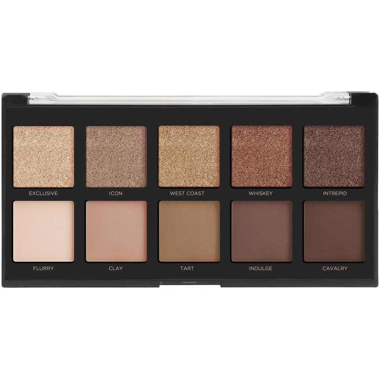 Profusion Cosmetics Ultimate Blendable Nudes Eyeshadow Palette with 10 Versatile Shades, Multicolour